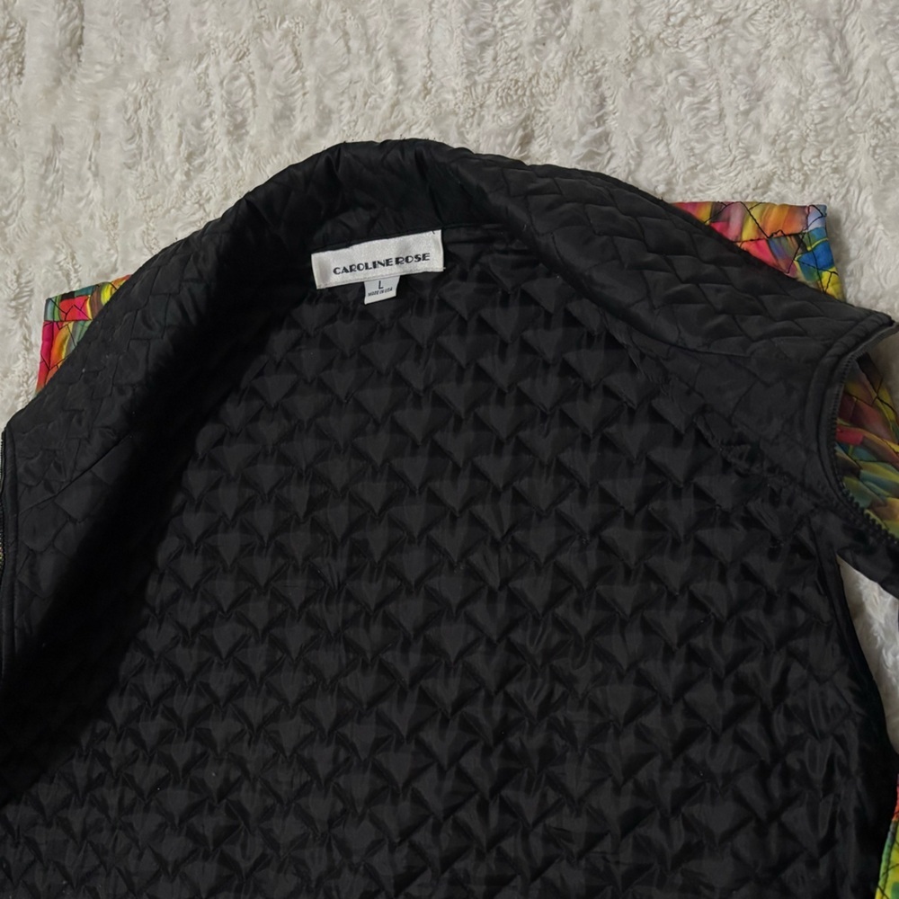 CAROLINE ROSE Women’s Colorful Quilted Vest - Picture 9 of 12